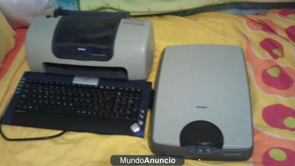 Pack: Escaner impresora y teclado inalambrico