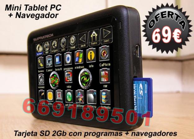 Mini Tablet PC + Navegador GPS Supratech triton XL con SD 2Gb