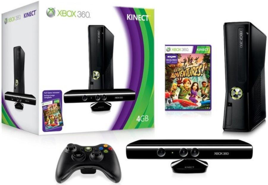 Xbox 360 slim 4gb con kinet como nueva