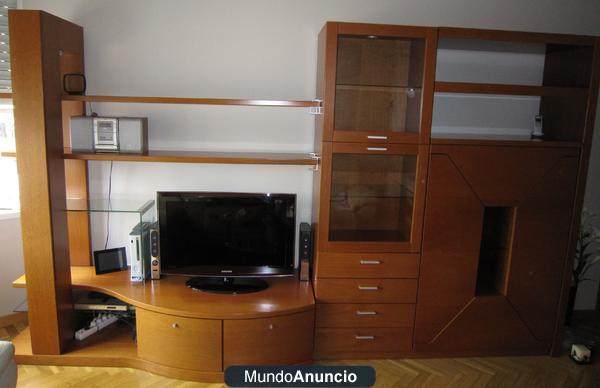 MUEBLE SALÓN CEREZO COMO NUEVO DE GRAN CAPACIDAD