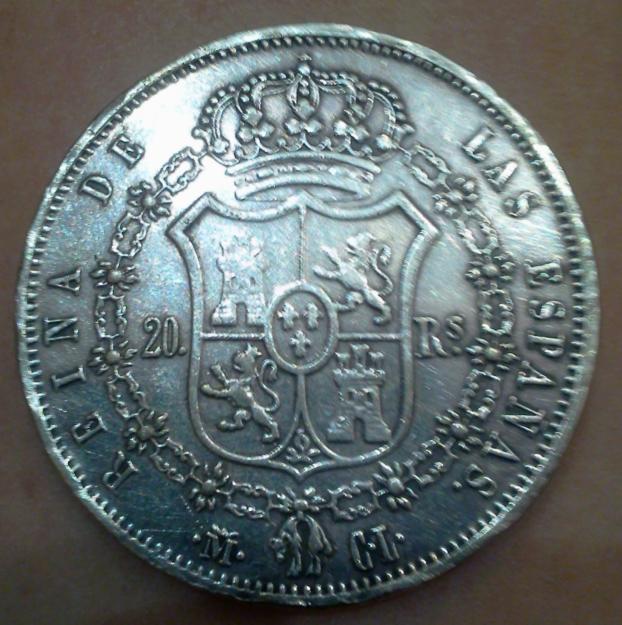 Vendo 20 REALES ISABEL II (1850-MADRID)