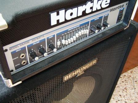 Amplificador para bajo Hartke HA-3500 + Pantalla Behringer 15¨