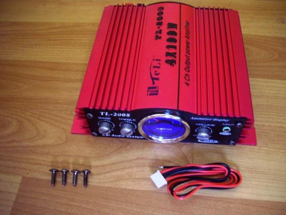 AMPLIFICADOR PARA COCHE SUPER BASS CUADROFÓNICO 400 W.