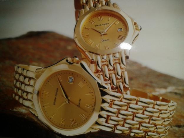 Oferta de reloj de oro señora y caballero  pierre gardyn  18kl