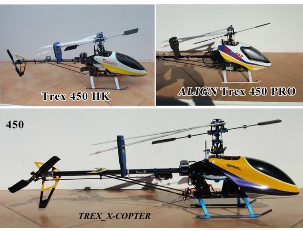 3 Helicópteros 450 Completos + cargadores + baterias
