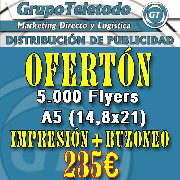 Oferta impresión + buzoneo: 5000 A5