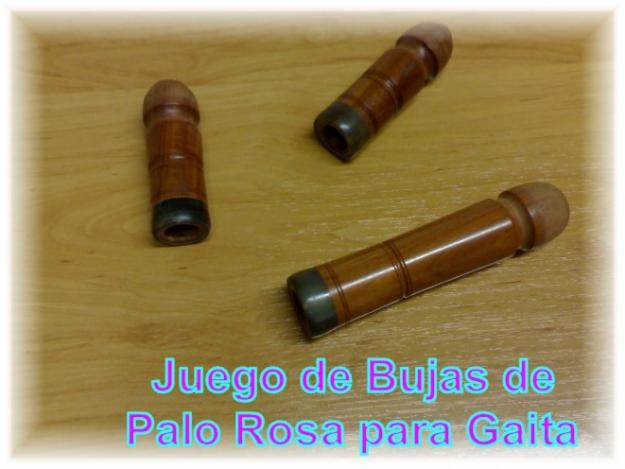 VENDO JUEGO DE BUJAS DE PALO ROSA PARA GAITA