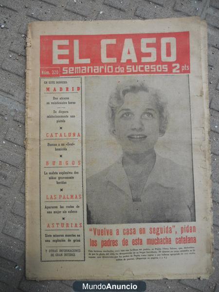 ANTIGUEDADES COLECCIONISTAS DEL PERIODICO “EL CASO”