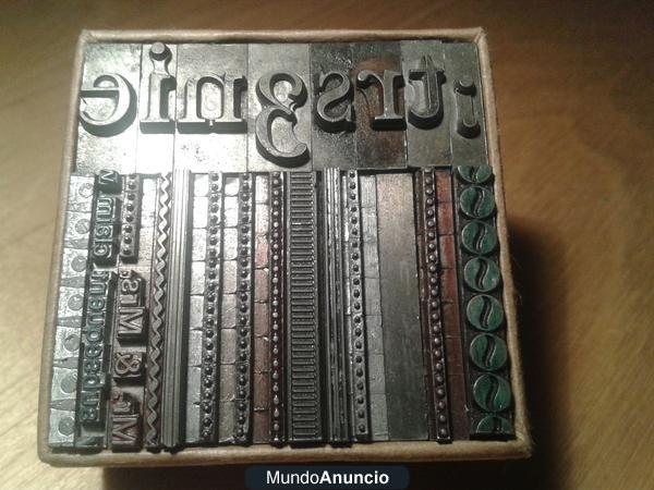 cajas tipografia vintage letterpress imprenta plomo