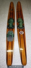 SKIS esquís antiguos año 1950-60, en madera de roble americano. Fijaciones incluidas. Están en muy buen estado ya que h - mejor precio | unprecio.es