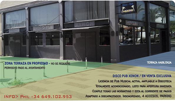 DISCO PUB Xenon venta exclusiva