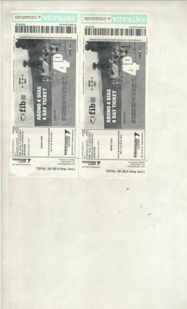 vendo boligrafo bic y REGALO 2 ENTRADAS/ABONOS  PARA EL FIB DE BENICASSIM 2011