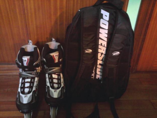 VENDO PATINES EN LINEA SOLO DOS USOS + MOCHILA