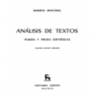 Análisis de textos. Poesía y prosa españolas. --- Gredos, Biblioteca Universitaria, 1977, Madrid. 2ªed. ampliada. - mejor precio | unprecio.es