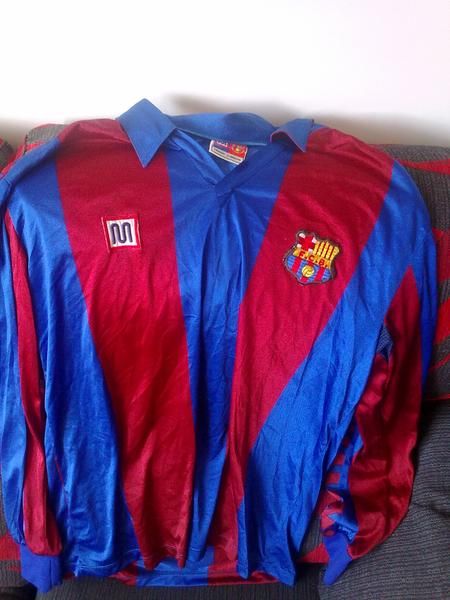 CAMISETA del Fc.Barcelona Schuster nº8 ORIGINAL MEYBA Partido Sporting - Barcelona temp 86-87