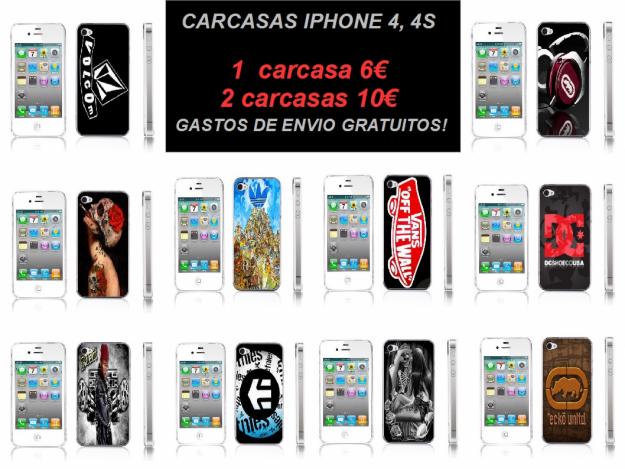 Carcasas iphone 4,4s adidas, volcom, dc,ecko ,vans...