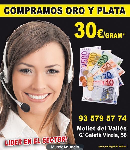 COMPRO ORO Y PLATA, EL ORO DE 18K HASTA 26€/GR