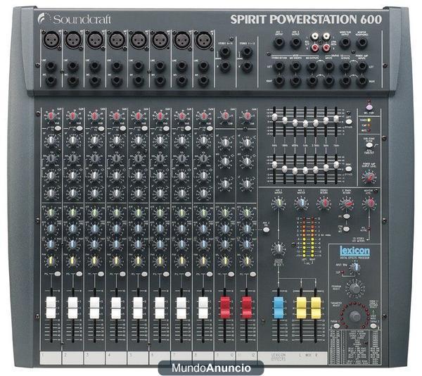 MESA SOUNDCRAFT SPIRIT 600 POWERSTATION CON MALETA