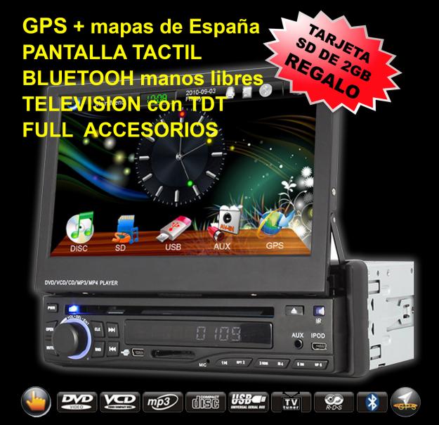 DVD para el coche.El más completo. GPS,TDT,Bluetooth.Envío GRATUITO a toda España.