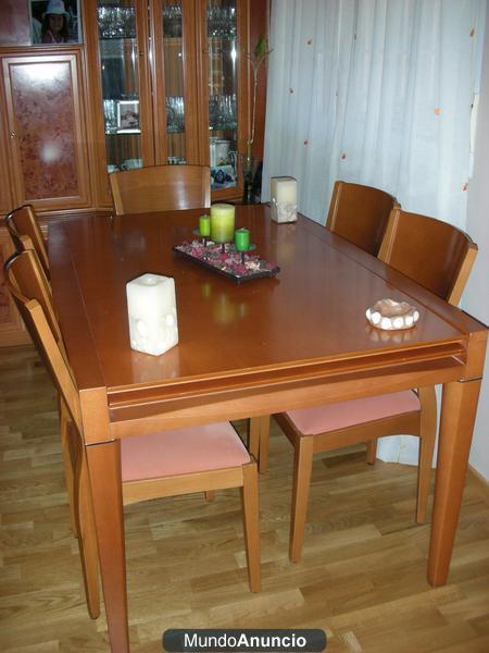 SE VENDE MESA Y 6 SILLAS