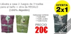 Oferta 2 juegos de 3 toallas + 1 juego de 3 toallas de regalo - mejor precio | unprecio.es