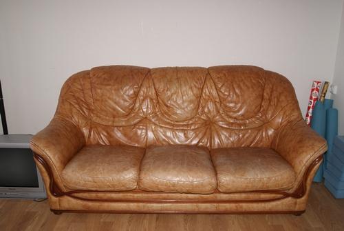 Sofas de piel natural Negro y Marron