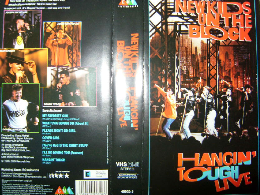 Venta cinta video vhs hangin´ tough live (nkotb)