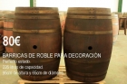 Barricas y toneles en tono oscuro para decoración - mejor precio | unprecio.es