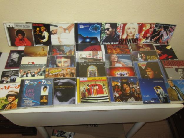 lote 46 cd's de pop rock-michael jackson,mccartney,elvis presley,bowie,bee gees,blondie