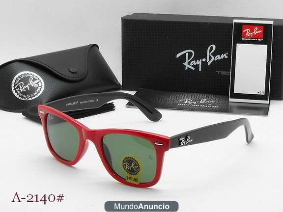 RAYBAN 2140 MONTURA ROJA, PATILLA NEGRA