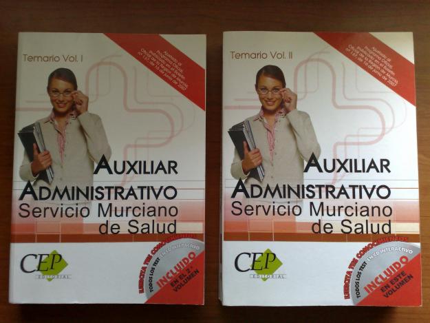 SE VENDE TEMARIO AUX. ADMINISTRATIVO DEL SERVICIO MURCIANO DE SALUD 2009