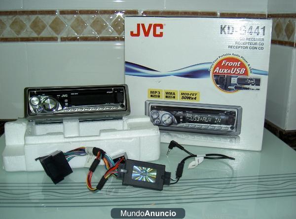 VENDO RADIOCD MP3 JVC + ADAPTADOR RENAULT MEGANE II