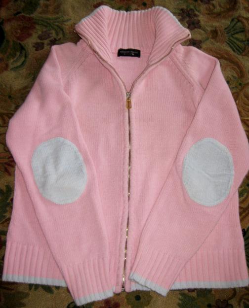 Chaqueta de punto rosa