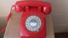 teléfono años 70 rojo, rueda giratoria - mejor precio | unprecio.es