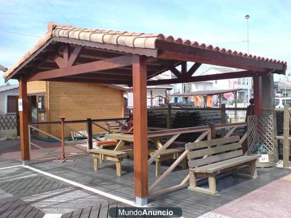 Pérgola de madera de 22m2 por 3.500€