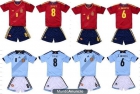 Ninos equipacion azul , rajo--- España -- XAVI ， A.INIESTA - mejor precio | unprecio.es