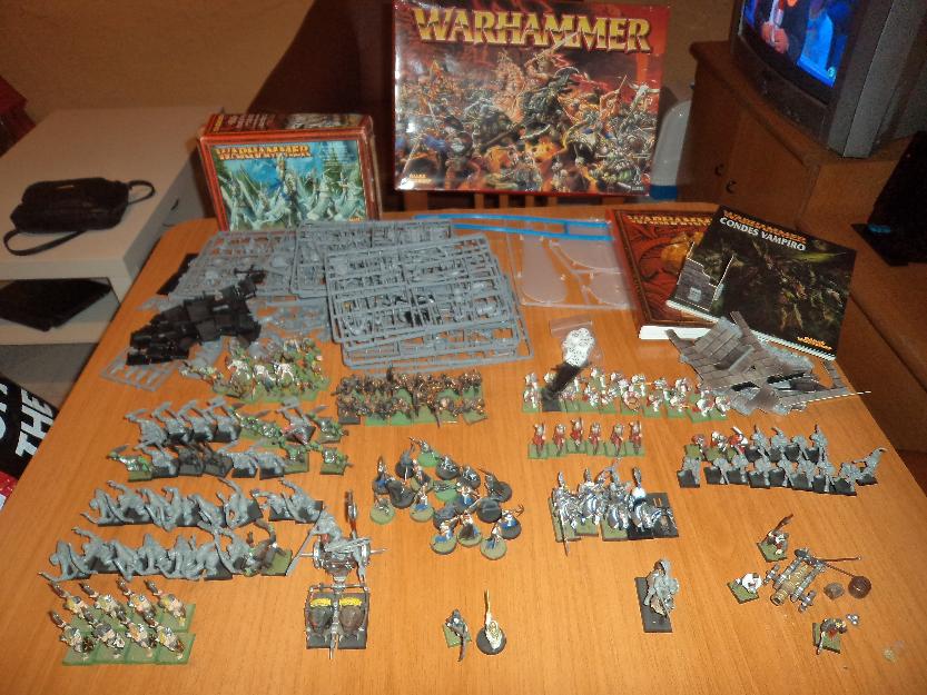 BAJADO DE PRECIO Warhammer 137 figuras + 15 sin montar + 2 libros warhammer