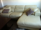 Sofa de cuero beige abatible y articulable - mejor precio | unprecio.es