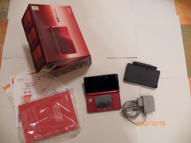 Nintendo 3ds rojo fuego