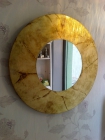 Espejo de diseño artesanal laminado en pan de oro - mejor precio | unprecio.es