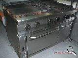 Cocina industrial 6 fuegos con horno