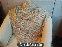 VENDO MANTILLA Y GORRO A JUEGO HECHO A MANO