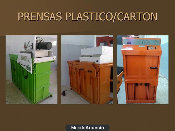 OFERTAS EN PRENSAS HIDRAULICAS PARA PAPEL, CARTON Y DERIVADOS.