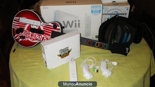 70€  WII LEE COPIAS DE SEGURIDAD + GUITAR HERO-EN SU EMBALAJE ORIGINAL