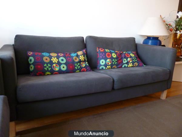 VENDO SOFA 3 PLAZAS 176x81 GRIS OSCURO 150 e