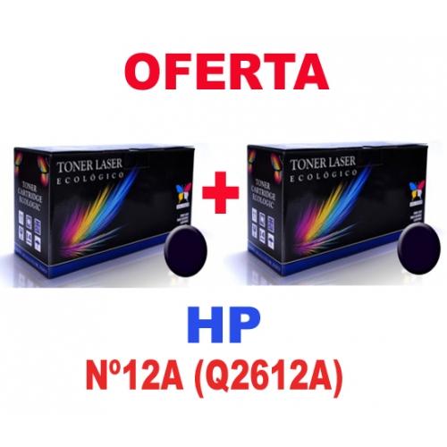 2 toners compatibles para hp nº12a (q2612a)