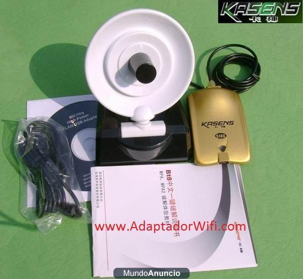 Adaptador Wifi Kasens 518G REALTEK 8187L 2000 mw 28.97 E