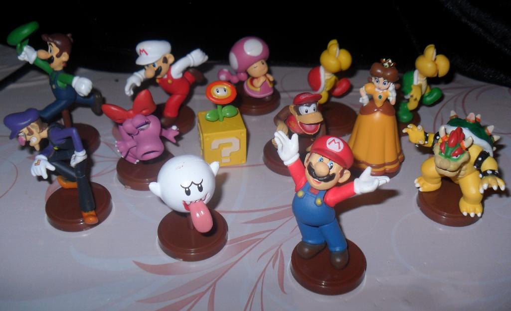 Figuras mario bros wii yoshi koopa luigi