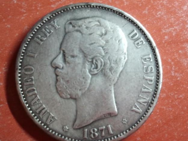 moneda de amadeo del año 1881 con las estrellas visibles*18 *73