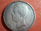 moneda de amadeo del año 1881 con las estrellas visibles*18 *73 - mejor precio | unprecio.es